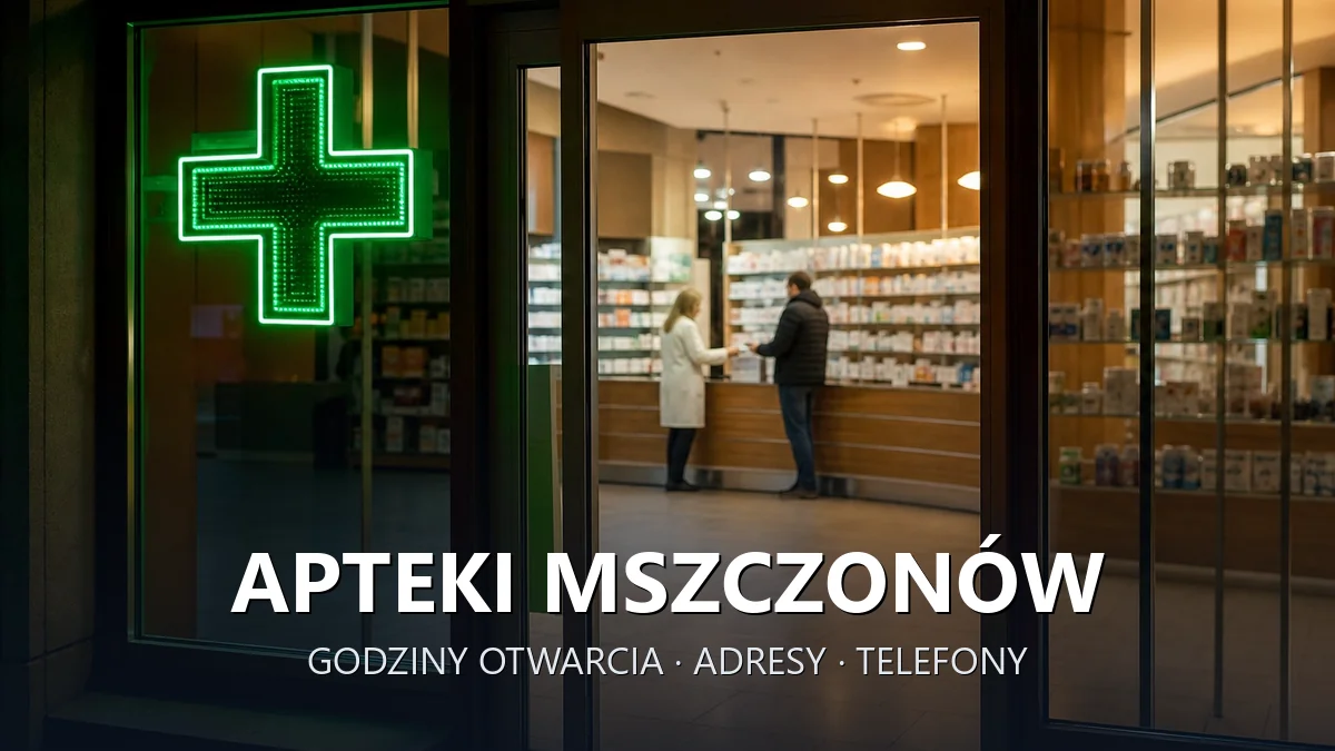 Apteki Mszczonów, powiat żyrardowski - adresy, telefony, godziny otwarcia