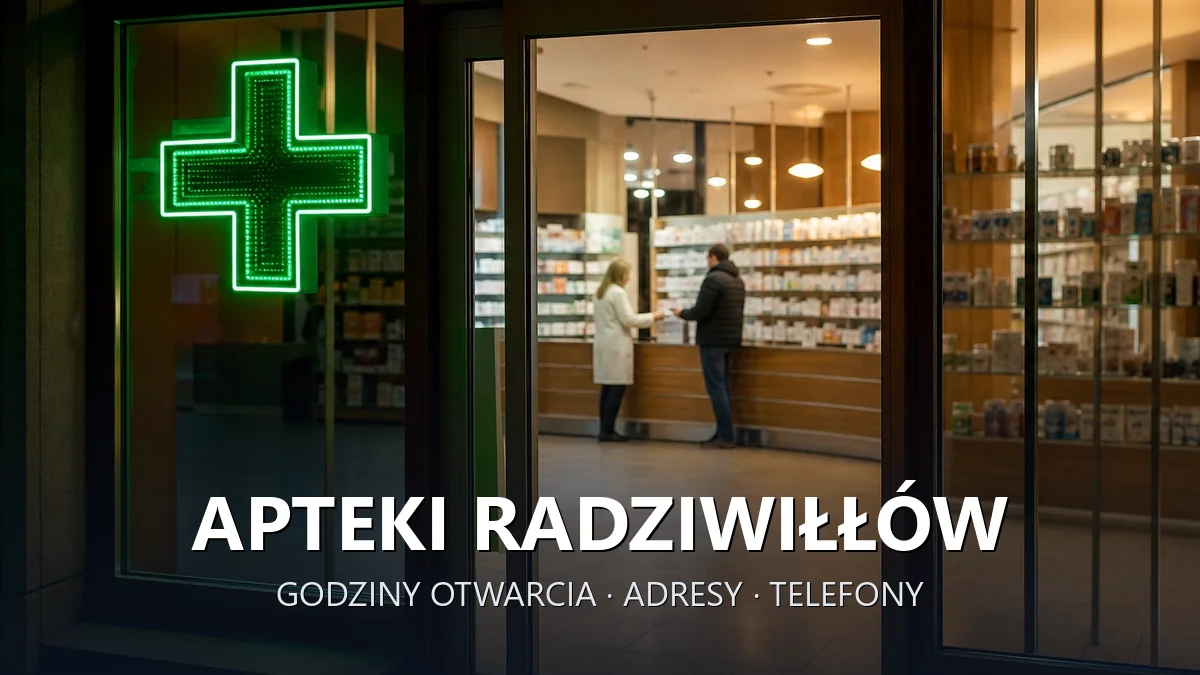 Apteki Radziwiłłów, gmina Puszcza Mariańska, powiat żyrardowski - adresy, telefony, godziny otwarcia