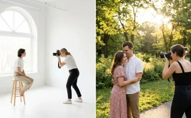 Sesja portretowa w studio vs w plenerze — co wybrać?