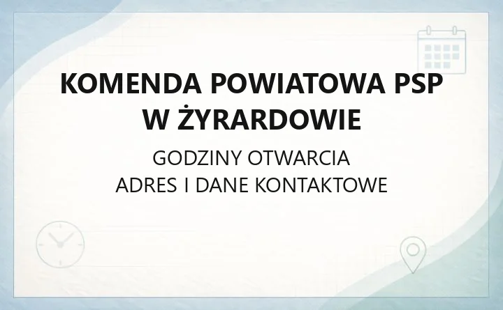 Komenda Powiatowa PSP w Żyrardowie - kontakt, JRG, odbiory przeciwpożarowe