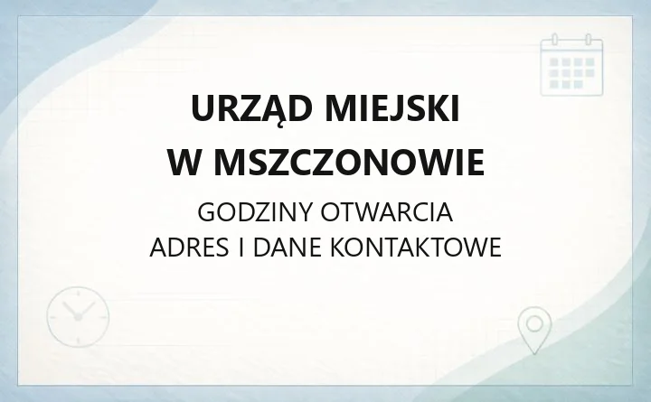 Urząd Miejski w Mszczonowie - kontakt, wydziały, e-usługi