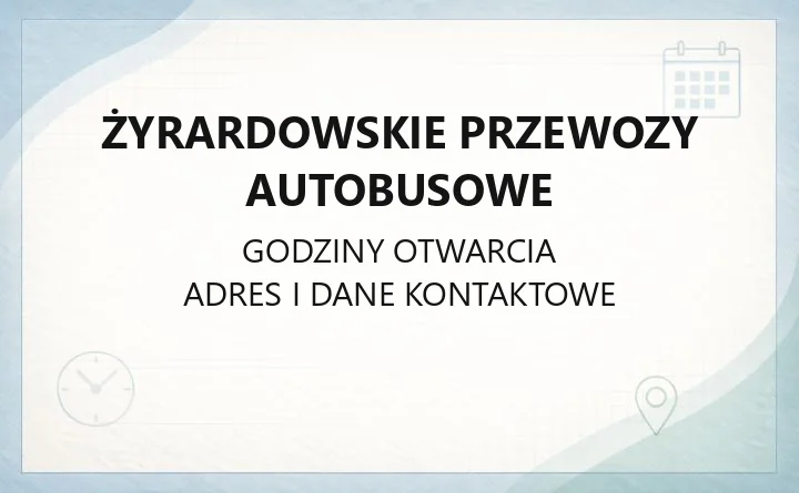 Żyrardowskie Przewozy Autobusowe - kontakt, rozkłady, bilety i punkty sprzedaży