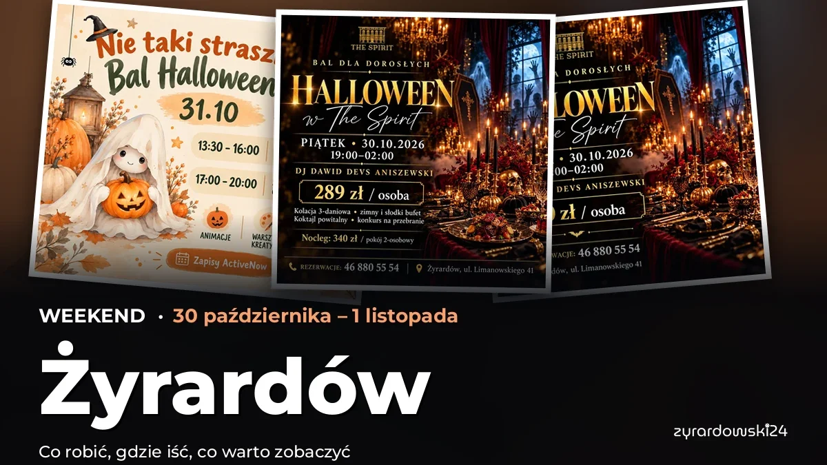 Co robić w weekend w Żyrardowie? Wydarzenia 30 października – 1 listopada – okładka przeglądu weekendowego