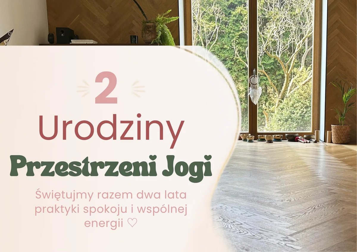 Grafika promocyjna wydarzenia Przestrzeń Jogi: urodzinowy poranek