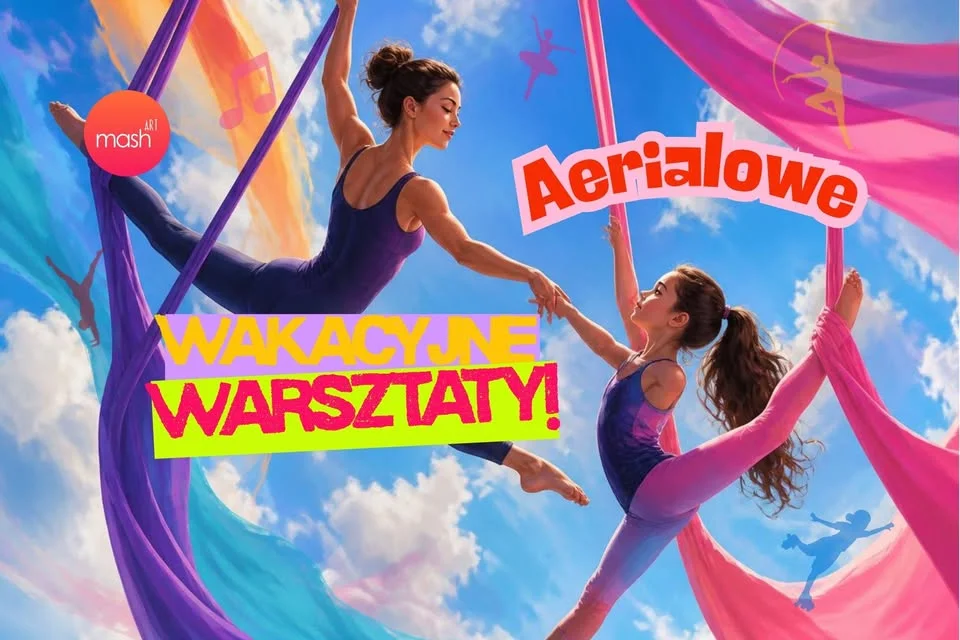 Grafika promocyjna wydarzenia AQUA Żyrardów: Warsztaty aerialowe
