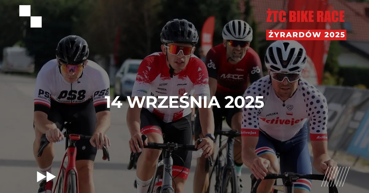 Grafika promocyjna wydarzenia Finał wyścigu rowerowego ŻTC BIKE RACE w Żyrardowie