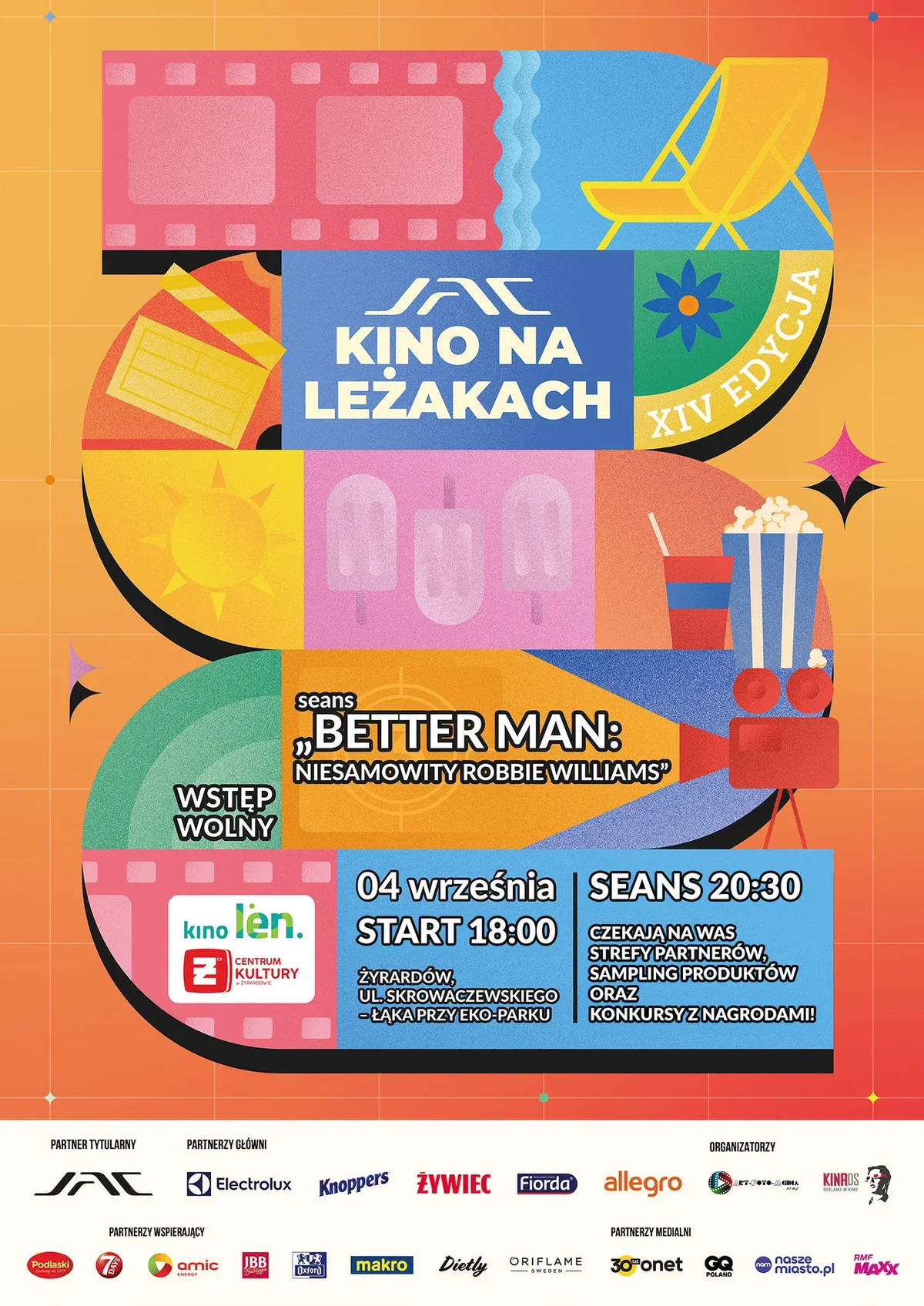 Grafika promocyjna wydarzenia Kino na leżakach
