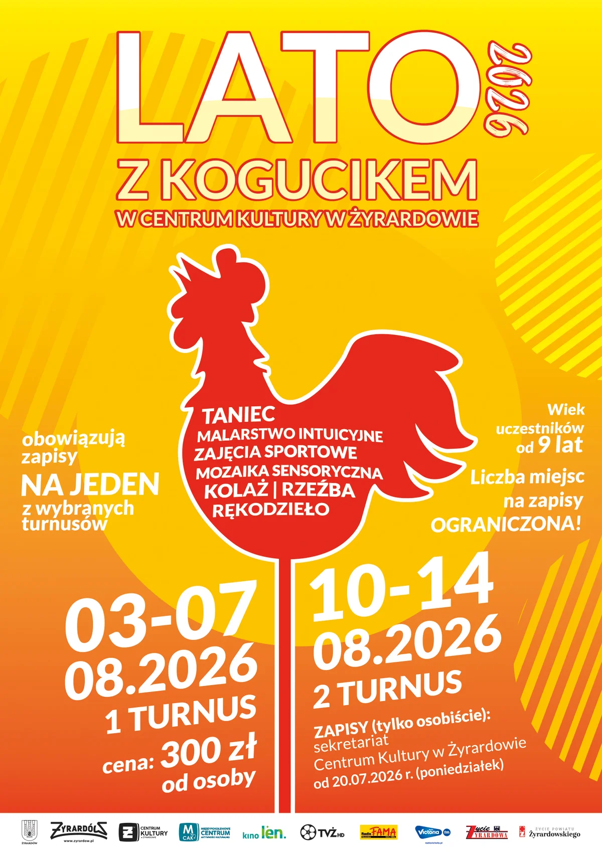 Grafika promocyjna wydarzenia Lato z Kogucikiem 2026