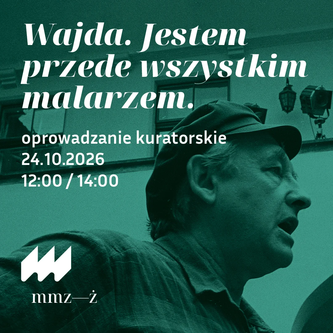Grafika promocyjna wydarzenia Oprowadzanie kuratorskie o kinie Wajdy