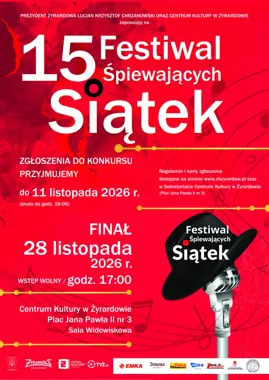 Grafika promocyjna wydarzenia 15. Festiwal Śpiewających Siatek – finał