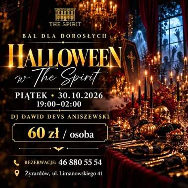Grafika promocyjna wydarzenia Halloween w Żyrardowie