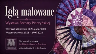 Grafika promocyjna wydarzenia „Igłą malowane” Barbary Pieczyńskiej