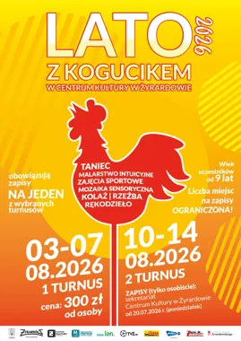 Grafika promocyjna wydarzenia Lato z Kogucikiem 2026