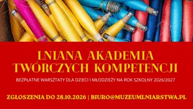 Grafika promocyjna wydarzenia Lniana Akademia Twórczych Kompetencji