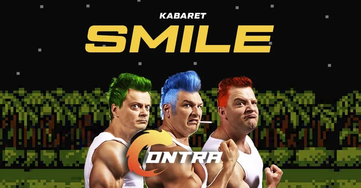 Obrazek przedstawia grafikę promocyjną wydarzenia Kabaretowy wieczór z programem CONTRA w Żyrardowie