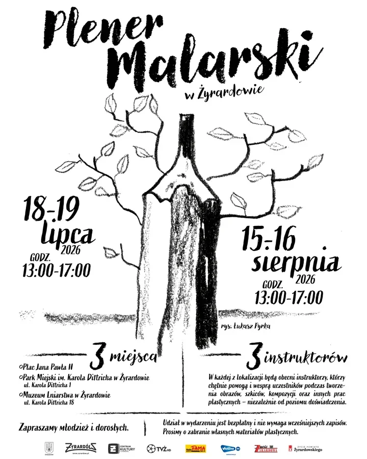 Farby, szkice i trzy miejsca w Żyrardowie. Plener malarski wraca do miasta