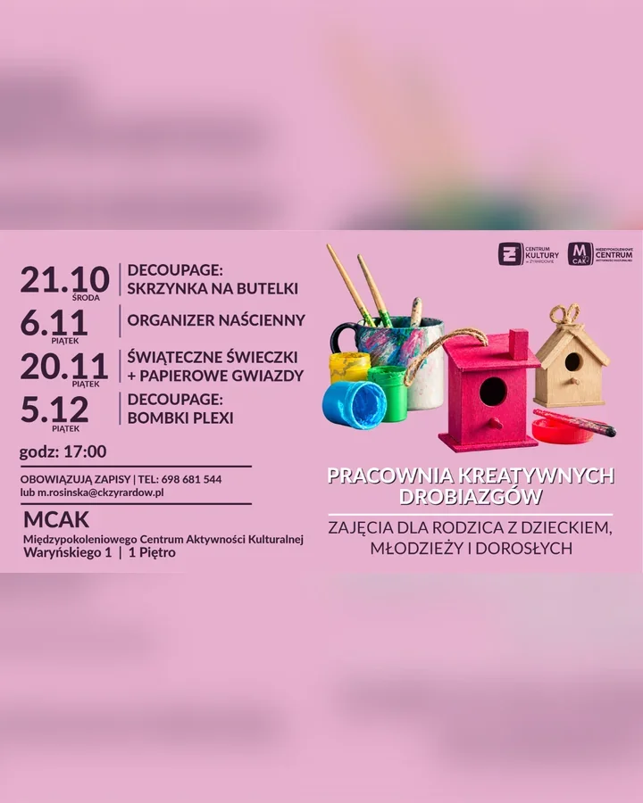 Rękodzieło wraca do Żyrardowa - cztery spotkania pełne pomysłów