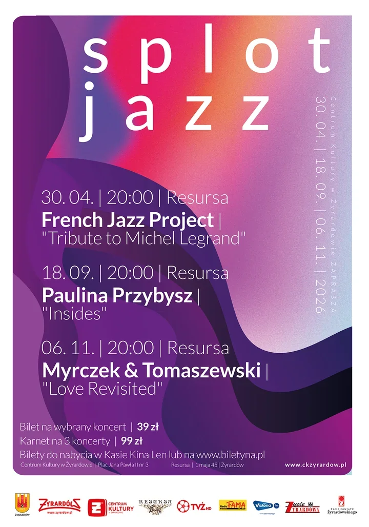 Splot Jazz 2026 - trzy koncerty, które rozpalą Resursę