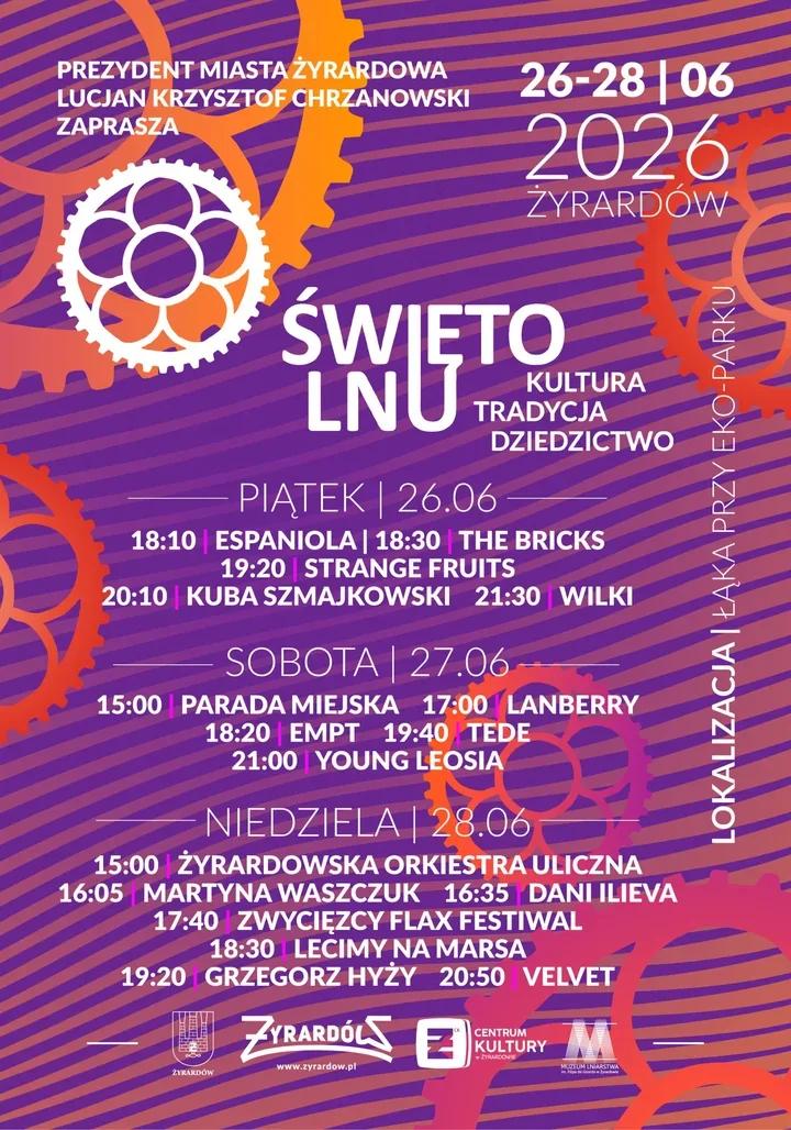Święto Lnu 2026 rozkręci Żyrardów na trzy muzyczne dni