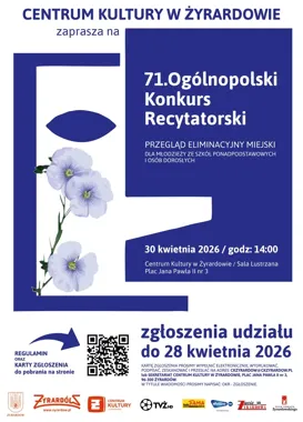 Żyrardów da głos słowu - wraca 71. Ogólnopolski Konkurs Recytatorski