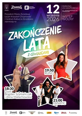 Żyrardów żegna lato muzyką pod gołym niebem - trzy koncerty