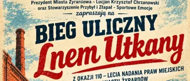 Bieg uliczny w Żyrardowie na 110-lecie praw miejskich. Trasa ma 2,4 km