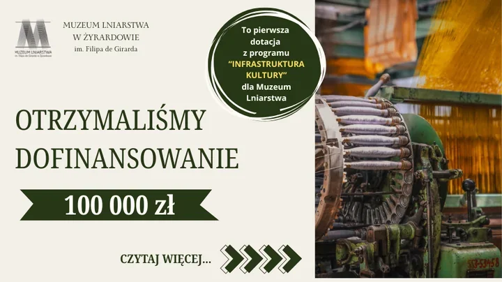Muzeum Lniarstwa dostało 100 tys. zł na sprzęt do wydarzeń