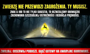 Dzikie zwierzęta mogą nagle wejść na drogę. Policja ostrzega kierowców
