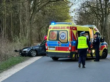 Dwa auta uderzyły w drzewa - czarny weekend pod Żyrardowem zabrał dwie osoby
